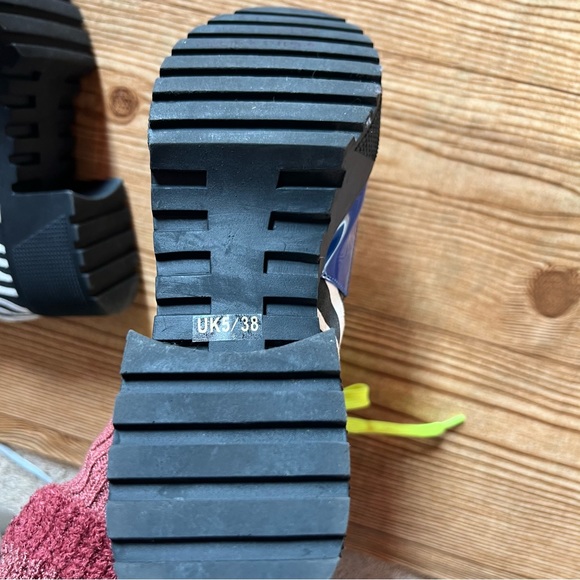 Combat boot in neon yellow, pink and leopard and zebra print EGO Commander boot - Picture 10 of 10